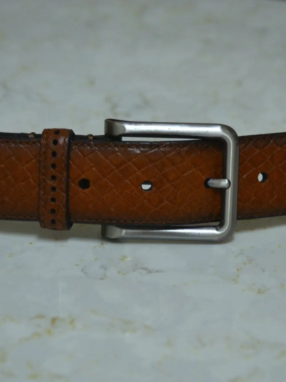Jos A BANK Mens Brown Genuine Leather Belt